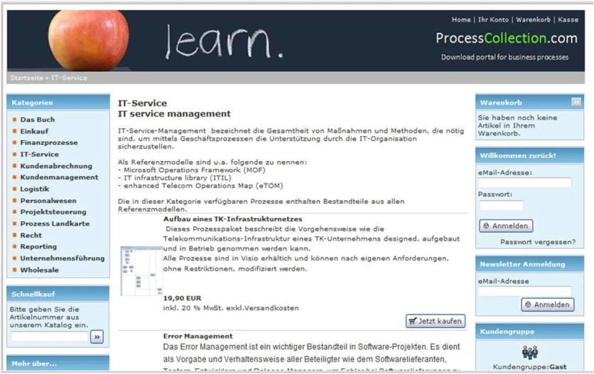 ProcessCollection.com - Download-Portal für Geschäftsprozesse