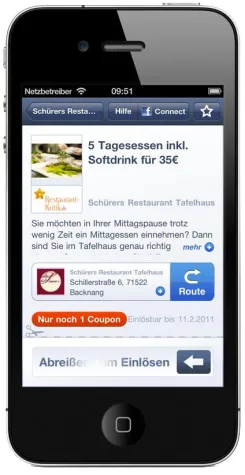 Bild: Mobile Coupons steigern Umsatz in der Gastronomie