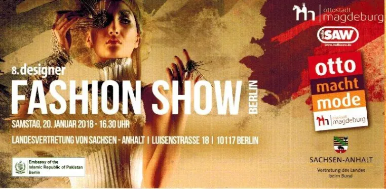 Bild: Pakistan Partnerland 2018 der 8. Fashion Show in Landesvertretung
