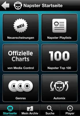 Bild: Napster geht App - 15 Millionen Songs für iPhone, iPad, iPod touch und Android Smartphones