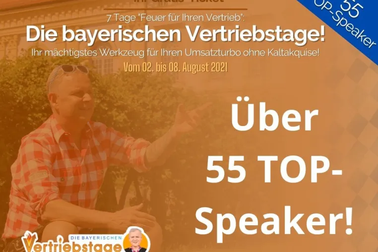 Bild: Uwe Rieder, der bayerische Vertriebsfreak, begeistert von der Resonanz bei "Die bayerischen Vertriebstage!