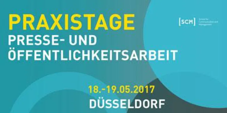 Praxistage Presse- und Öffentlichkeitsarbeit der SCM am 18. und 19. Mai in Düsseldorf Bild: Praxistage Presse- und Öffentlichkeitsarbeit der SCM am 18. und 19. Mai in Düsseldorf