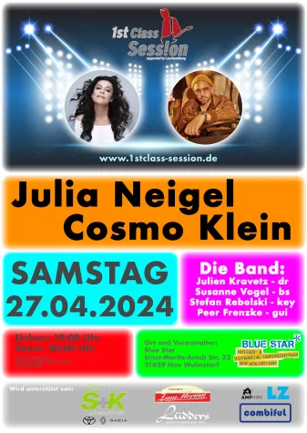 Bild: Julia Neigel & Cosmo Klein präsentiert von der 1st Class Session
