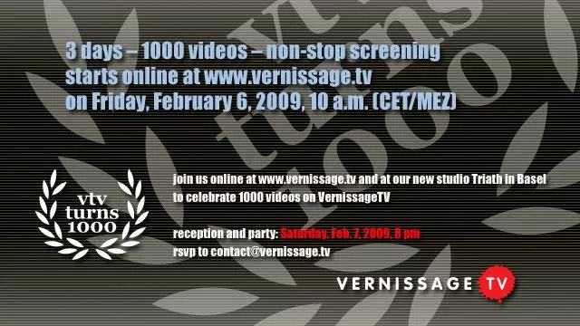 Bild: Jubiläum - Kunstfernsehen VernissageTV wird 1000