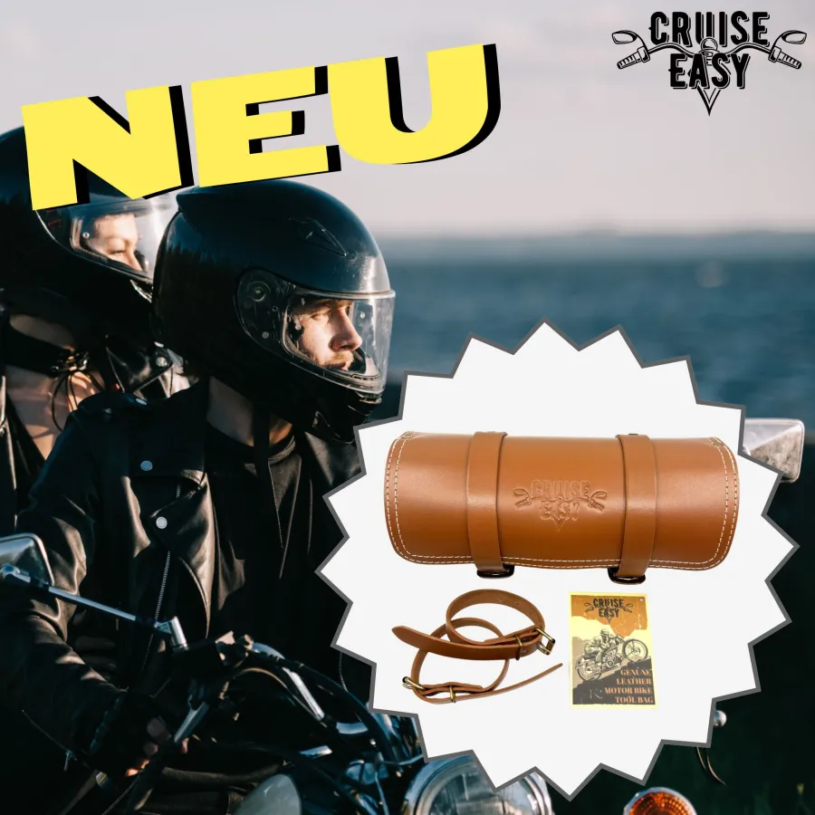 CruiseEasy Motorradtasche aus echtem Rindsleder - perfekt für echte Biker!