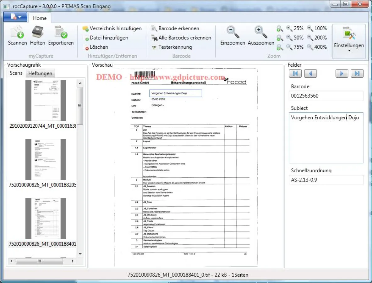 Screenshot rocCapture