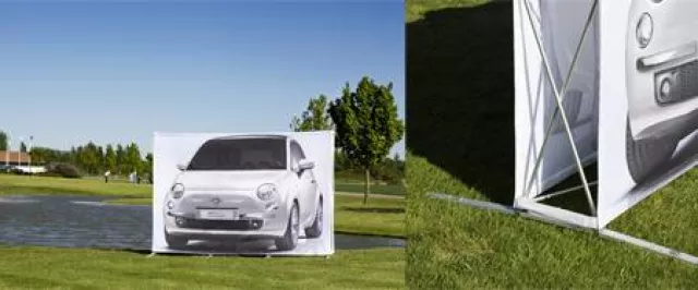 Bild: Expand MediaFabric Outdoor - Das erste wetterfeste Faltdisplay / PopUp-Display für den Outdoor-Einsatz