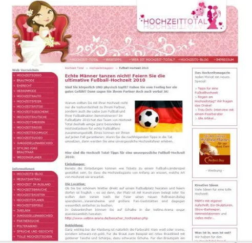 Bild: Echte Männer tanzen nicht: So feiert man die ultimative Fußball-Hochzeit 2010