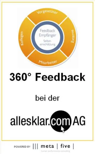 Bild: meta | five unterstützt die allesklar.com AG bei 360°Feedbacks