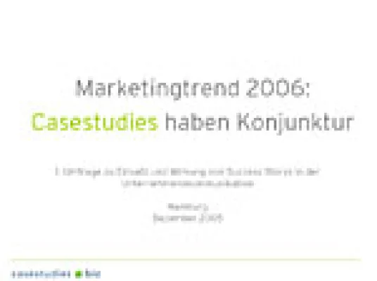 Bild: Marketingtrend 2006: Empfehlungsmarketing mit Casestudies gewinnt