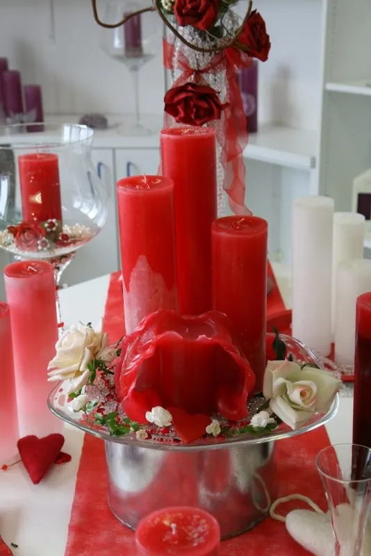 Romantische Kerzen zum Valentinstag