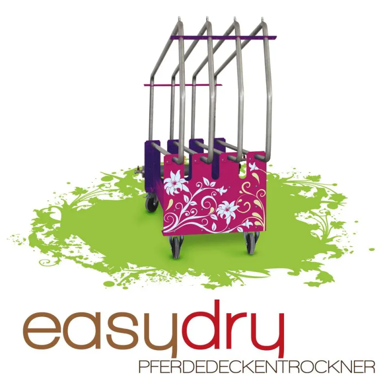 easydry Pferdedeckentrockner, Variante easylook (Pink Flower)