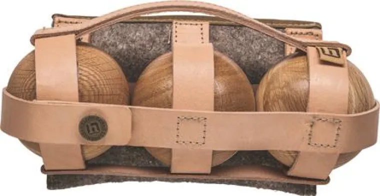 Bild: Das HELDBERGS Boule Starter Set aus massivem Eichenholz