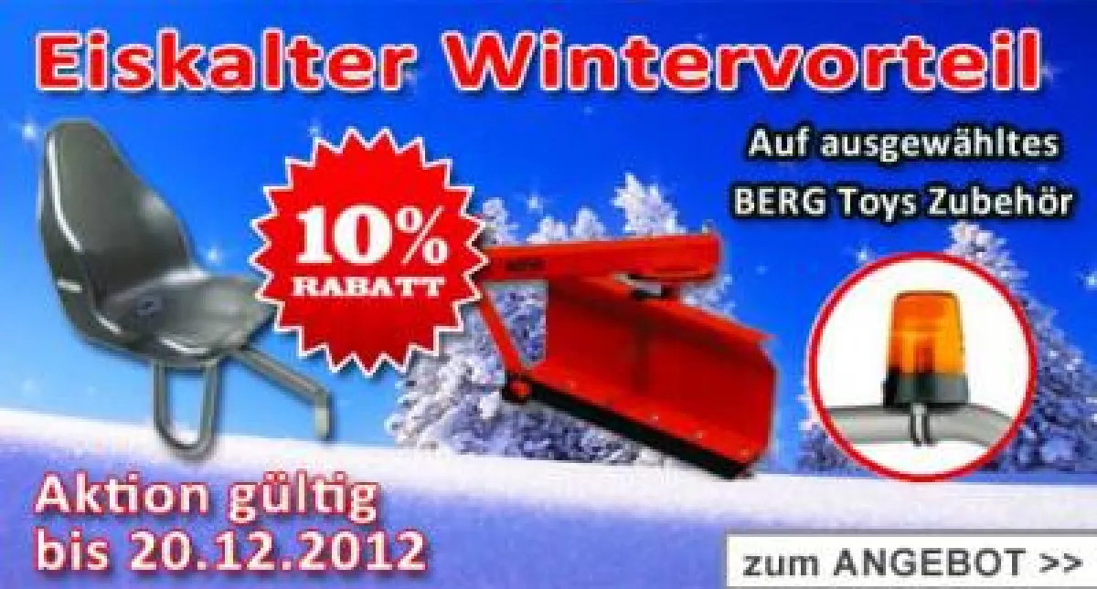 Bei www.gokart-profi.de gibt es noch bis 20.12.2012 10 % Preisnachlaß auf Zubehörteile von BERG Toys