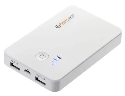 Bild: Mobiles Ladegeräte Power.Guy® DX.5000 lädt Tablet und Smartphone gleichzeitig auf