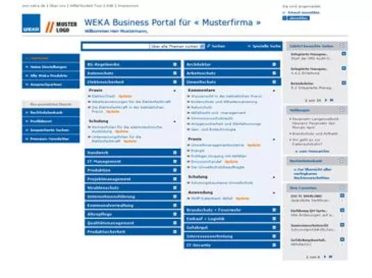 Bild: Das neue WEKA Business Portal ist online