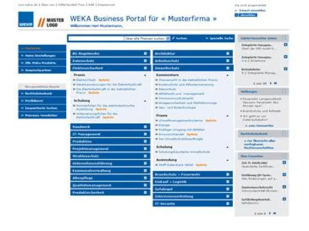Bild: Das neue WEKA Business Portal ist online