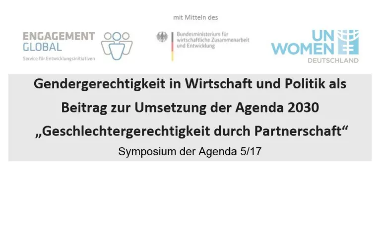 Gendergerechtigkeit in Wirtschaft und Politik als Beitrag zur Umsetzung der Agenda 2030 Bild: Gendergerechtigkeit in Wirtschaft und Politik als Beitrag zur Umsetzung der Agenda 2030