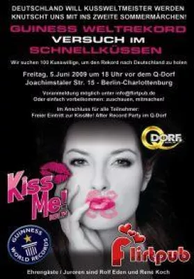 Bild: Flirtpub fordert die Hauptstadt zum Küssen für den Guinness Weltmeistertitel auf