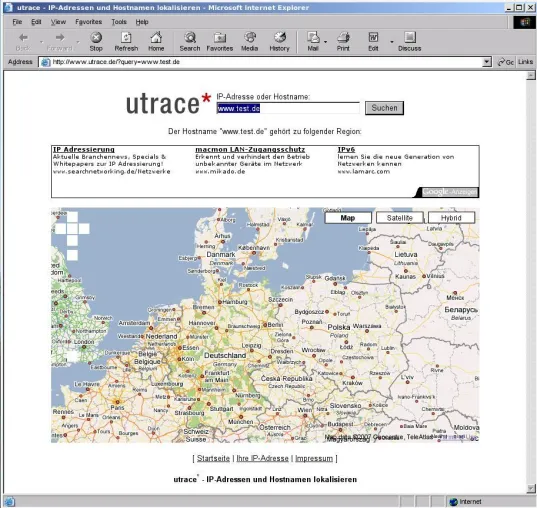 Neues Online-Tool ortet IP-Adressen auf Weltkarte Bild: Neues Online-Tool ortet IP-Adressen auf Weltkarte
