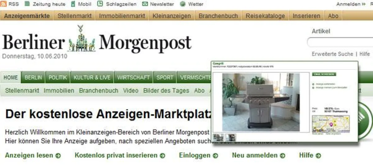 Regionalportale von Axel Springer erweitern Online-Angebot um Kleinanzeigen