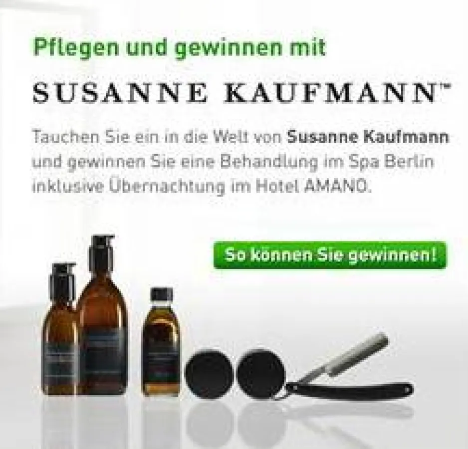 Drei Stunden Wellness im Susanne Kaufmann-Spa in Berlin zu gewinnen.