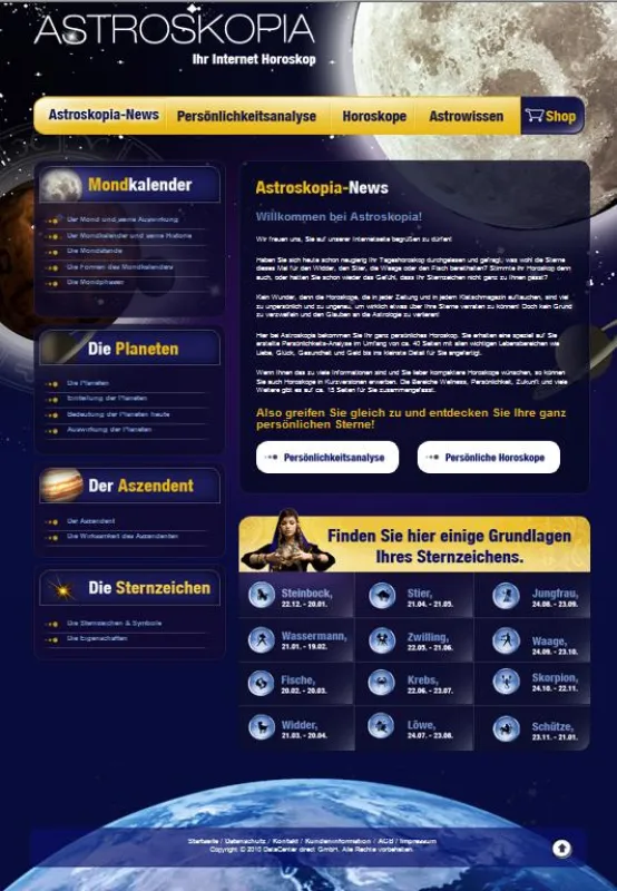 www.Astroskopia.de - mehr als Horoskope