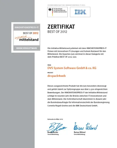 INNOVATIONSPREIS-IT 2012 Bild: INNOVATIONSPREIS-IT 2012