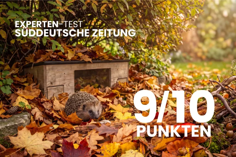 Bild: 9 von 10 Punkten: Igelexpertin überzeugt von gartenetage Igelhaus