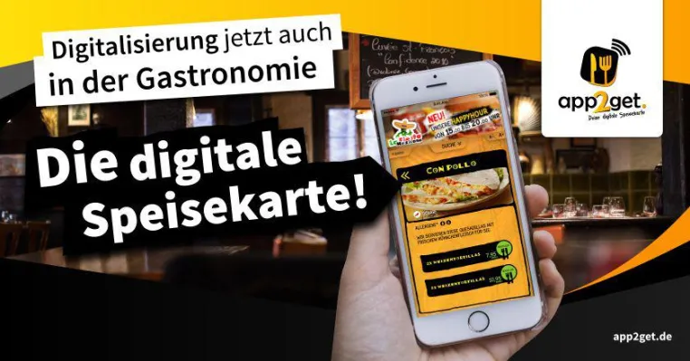 Bild: app2get - digitale Speisekarte sehr erfolgreich gestartet