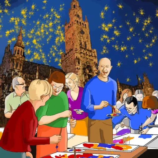 Bild: Teambuilding durch Kunst in München