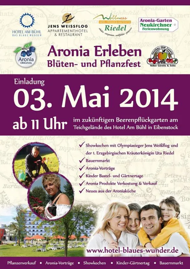 Einladungsplakat zum Blüten- und Pflanzenfest am 03. Mai in Eibenstock im Erzgebirge