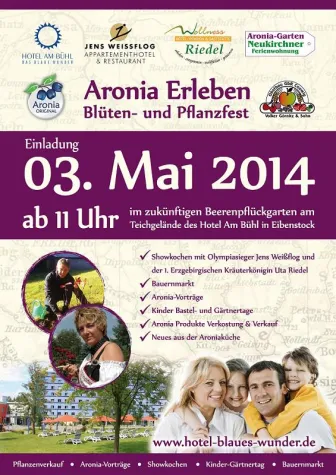 Aronia im Erzgebirge: Blüten- und Pflanzenfest mit Aronia Original am 03. Mai 2014 Bild: Aronia im Erzgebirge: Blüten- und Pflanzenfest mit Aronia Original am 03. Mai 2014