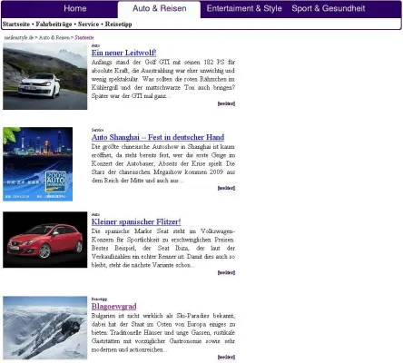 Bild: Neues Auto- und Reisemagazin auf meilenstyle.de