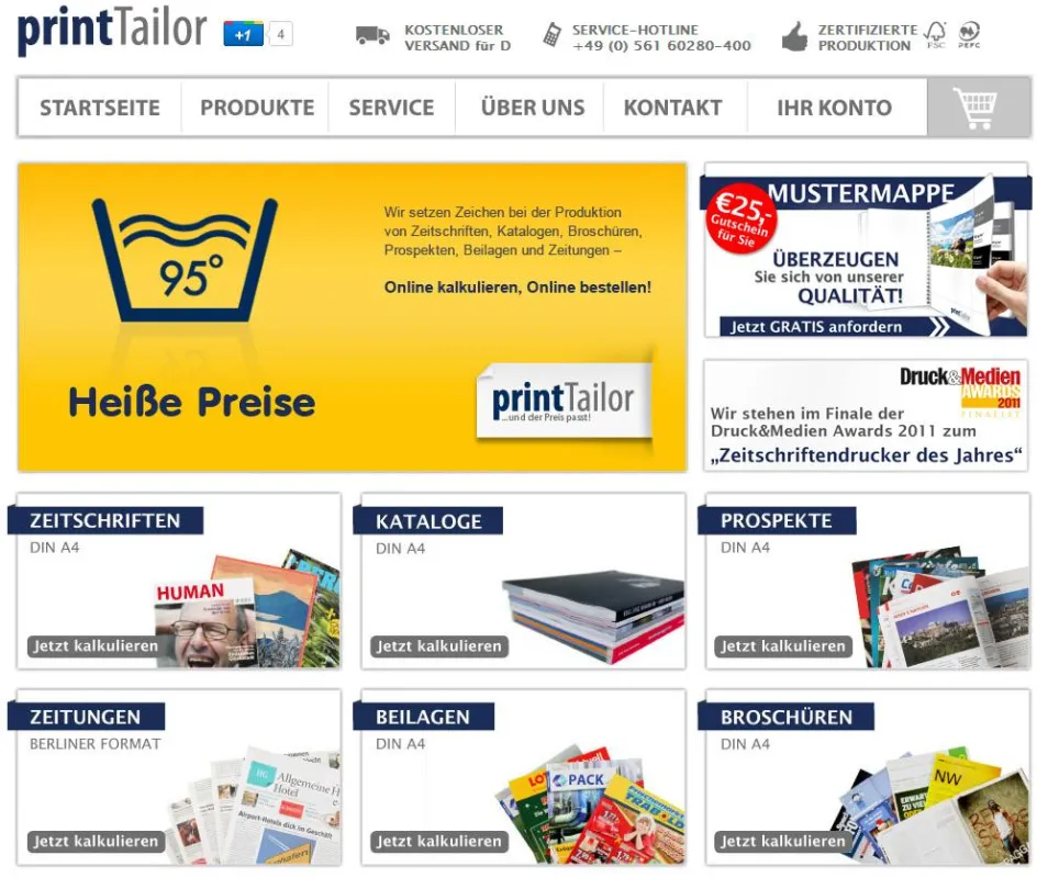 Onlinedruckerei printTailor.de