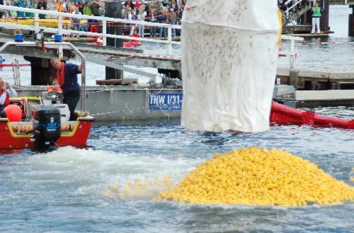 Start Entenrennen in Kiel - Foto Marlies Halft