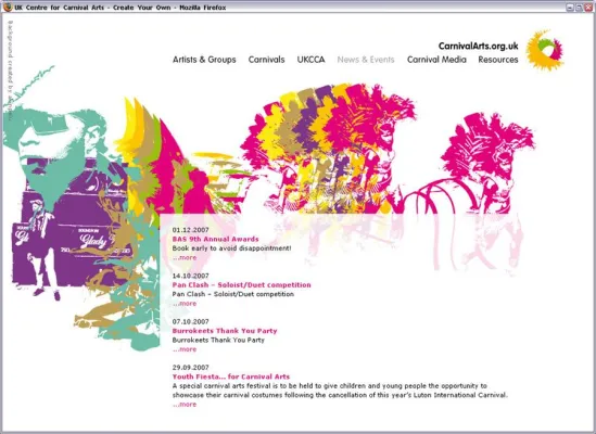 Bild: Englischer Karneval als virtueller Fasching – Münchner gestalten Webseiten für Carnival Arts Centre