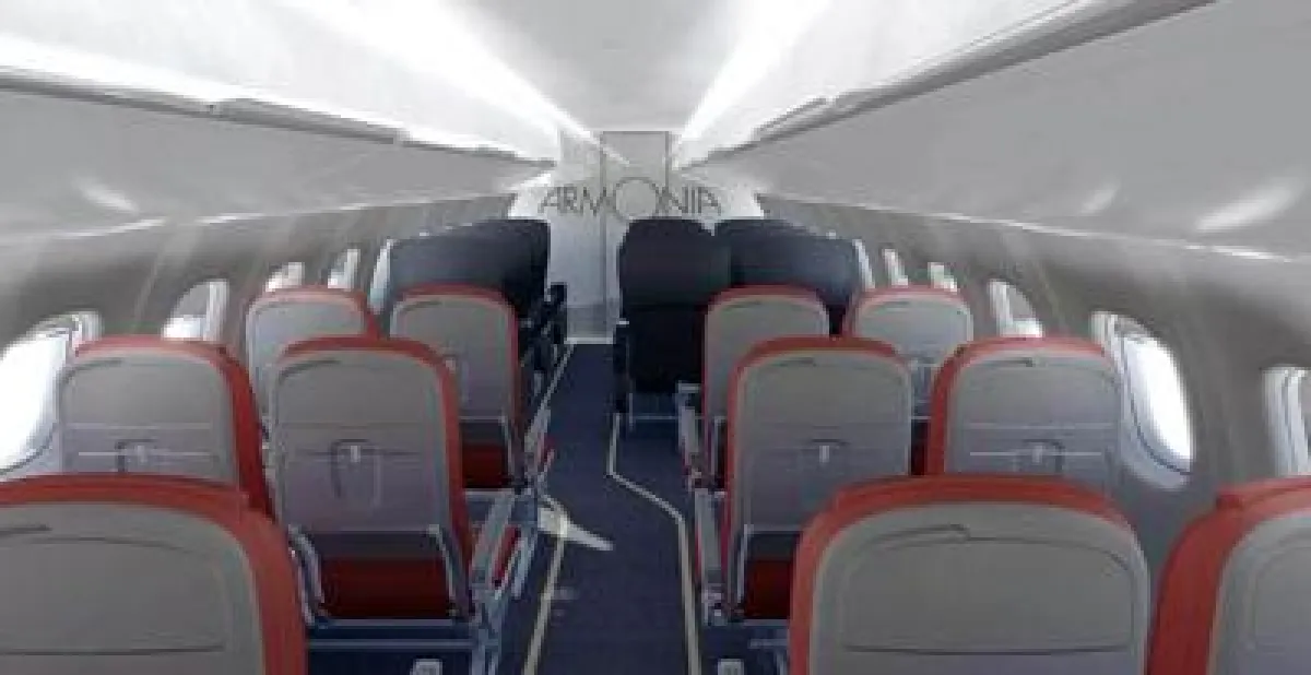 Geven S.p.A. verwendet die Lexan* XHR-Platte von SABIC Innovative Plastics bei seinen neuen Flugzeugsitzen für die Armonia-Innenau