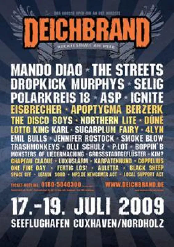 Deichbrand Rockfestival 2009 in Cuxhaven