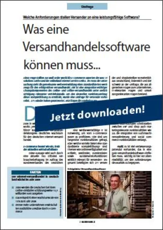 Bild: Umfrageergebnis: Welche Anforderungen stellen Händler an eine Versandhandelssoftware?