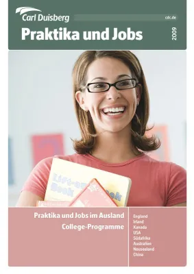 Bild: Neue Highlights in der Broschüre "Praktika und Jobs im Ausland 2009" der Carl Duisberg Centren