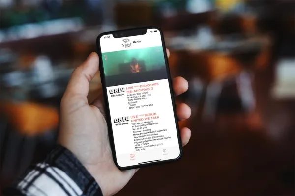 Bild: Berliner Clubkultur als App – ?Evenly entwickelt iOS und Android Apps für United We Stream