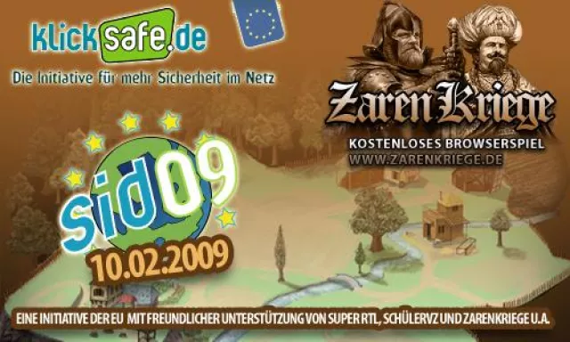 Bild: Zarenkriege unterstützt Safer Internet Day 09 der EU