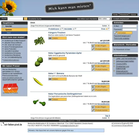 Online-Shop - Mieten statt kaufen Bild: Online-Shop - Mieten statt kaufen