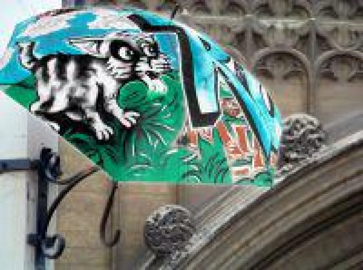 Vollflächig bedruckter Regenschirm Graffiti von Schirmmacher Ströhle