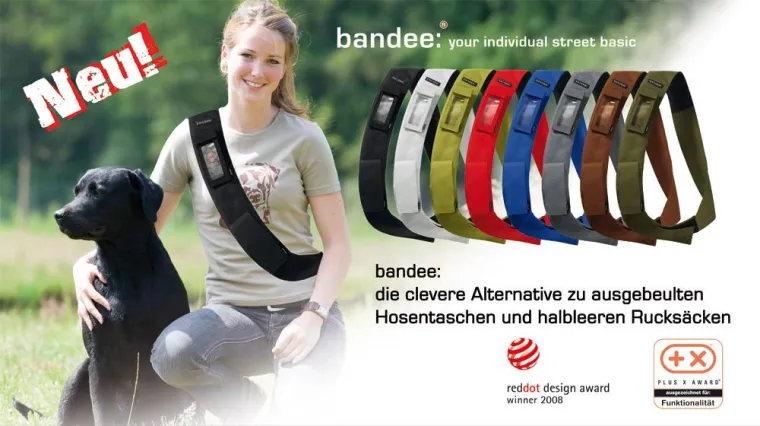 Bild: Handytasche bandee: die praktische Alternative zu ausgebeulten Hosentaschen und halbleeren Rucksäcken