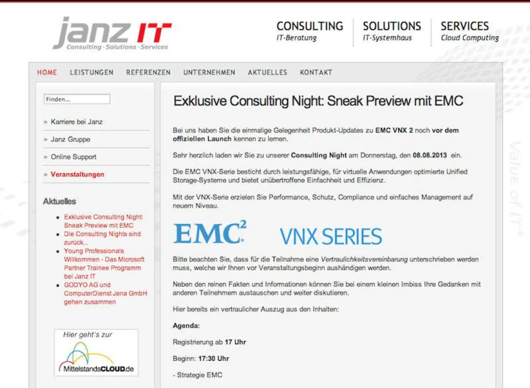 Janz IT Consulting Nights