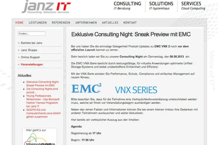 Bild: Janz IT setzt erfolgreiche Consulting Nights fort