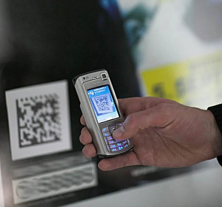 Erfassen eines 2-D-Codes mit ixMAT