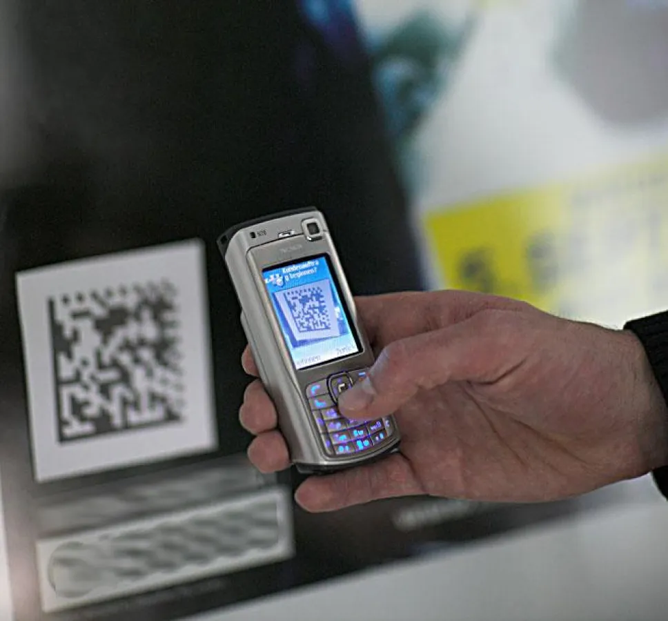 Erfassen eines 2-D-Codes mit ixMAT